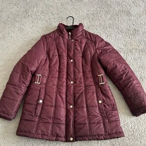 Liz Claiborne Maroon Puffer Jacket